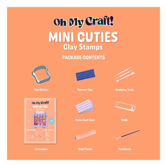 Oh My Craft! Mini Cuties Clay Stamps Kit image number 4