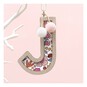 Hanging Wooden Letter J 7.5cm  image number 1