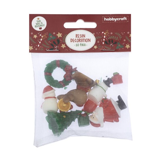 Christmas Resin Decorations 10 Pack image number 4