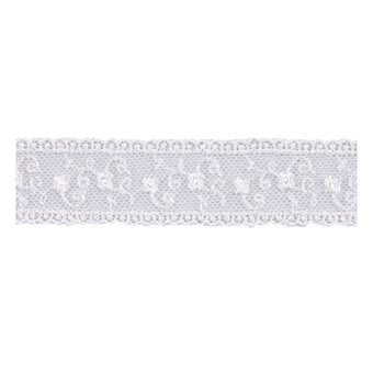 Cream Embroidered Tulle Lace Trim by the Metre