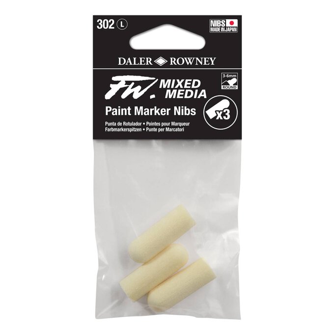 Daler-Rowney FW Round Nibs 3-6mm 3 Pack image number 1