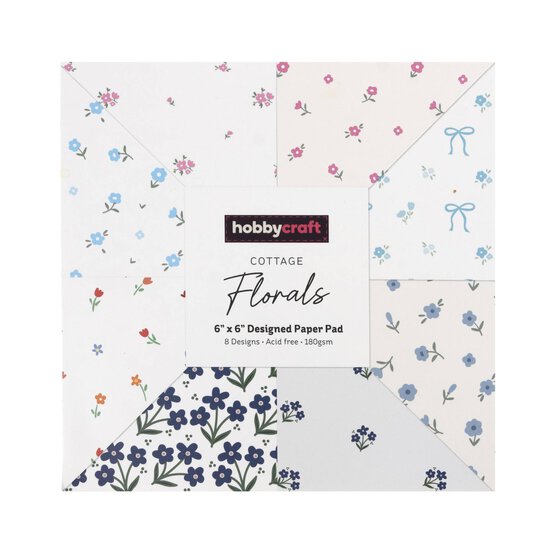 Cottage Florals Paper Pad 6 x 6 Inches 24 Pack image number 4