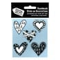 Express Yourself Silver Foil Heart Card Toppers 5 Pieces image number 1