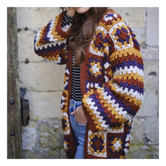 Knitcraft Granny Square Cardigan Digital Pattern 0355 image number 3