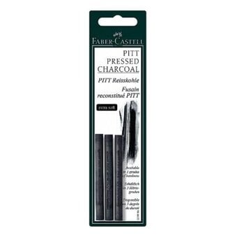 Faber Castell PITT Extra Soft Pressed Charcoal 3 Pack