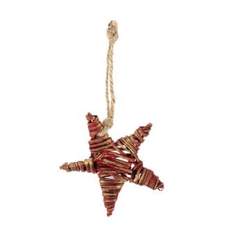 Red and Gold Lata Stars 7cm 4 Pack image number 3