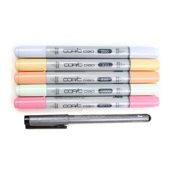 Copic Ciao Twin Tip Pastel Markers 6 Pack