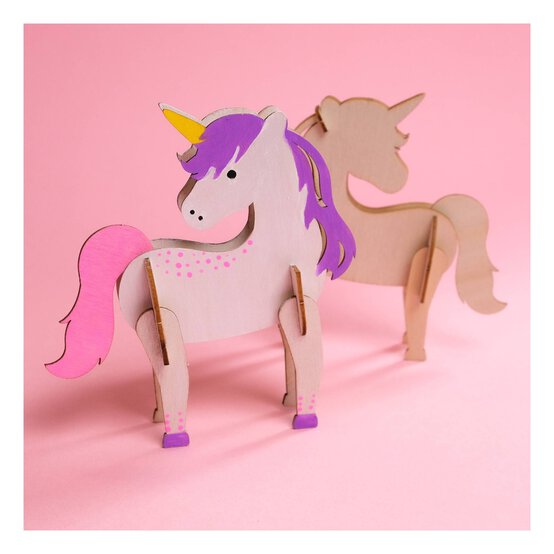 Make Your Own Wooden Unicorns Kit 2 Pack image number 5