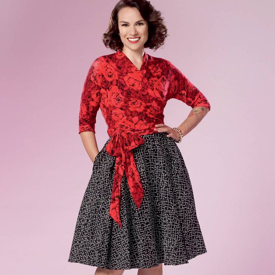 Simplicity Wrap Top and Skirt Sewing Pattern S9288 (6-14) image number 3
