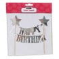 Silver Happy Birthday Cake Bunting Topper image number 2