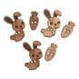 Trimits Wooden Bunny and Carrot Buttons 6 Pieces image number 1