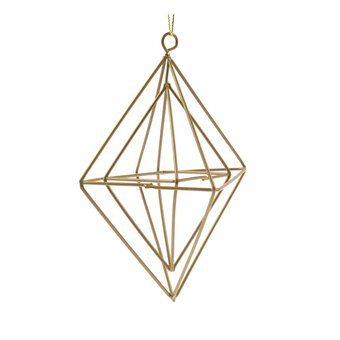 Metal Hanging Diamond Decoration 12cm