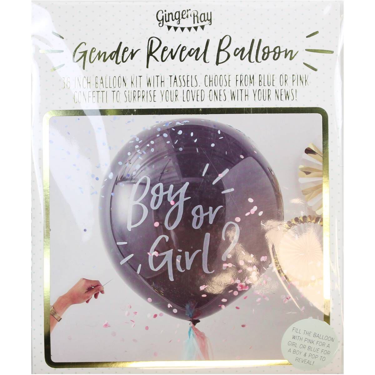 Ginger Ray Oh Baby Gender Reveal Balloon Kit Hobbycraft