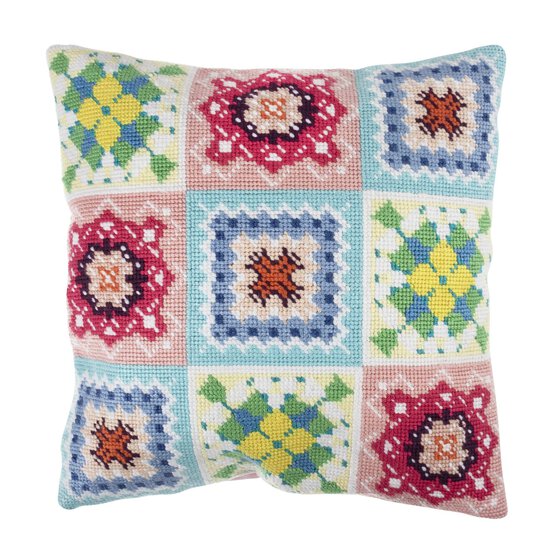 Trimits Granny Square Half Stitch Cushion Kit 40cm x 40cm image number 3