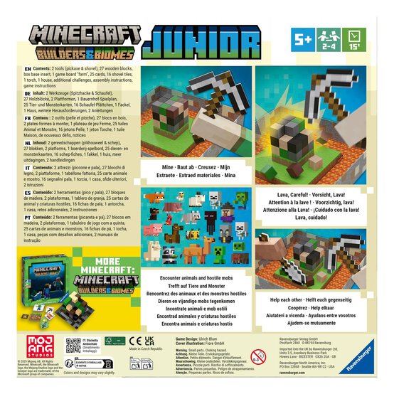 Ravensburger Minecraft Builders and Biomes Junior Board Game image number 3