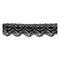 Black 25mm Scallop Cotton Lace Trim by the Metre image number 1