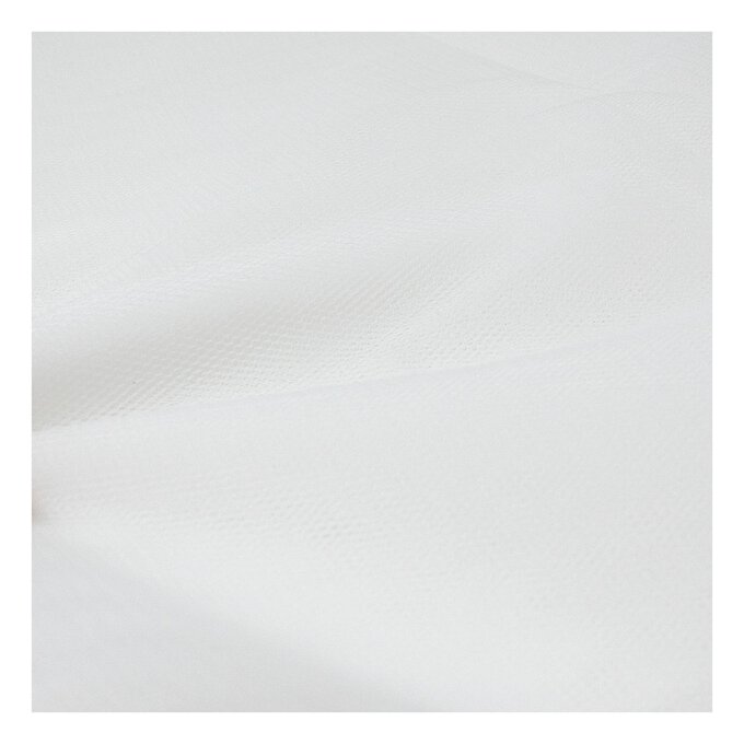White Nylon Dress Net Fabric by the Metre | Hobbycraft