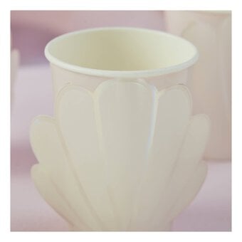 Ginger Ray Iridescent Mermaid Shell Paper Cups 8 Pack image number 2