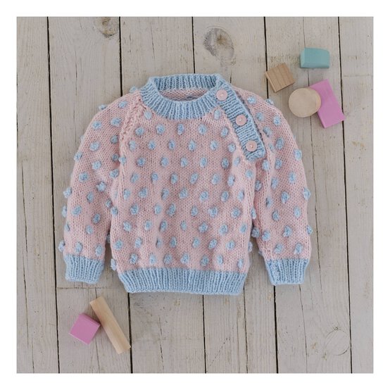 Knitcraft Baby Contrast Bobble Jumper Digital Pattern 0335 image number 1