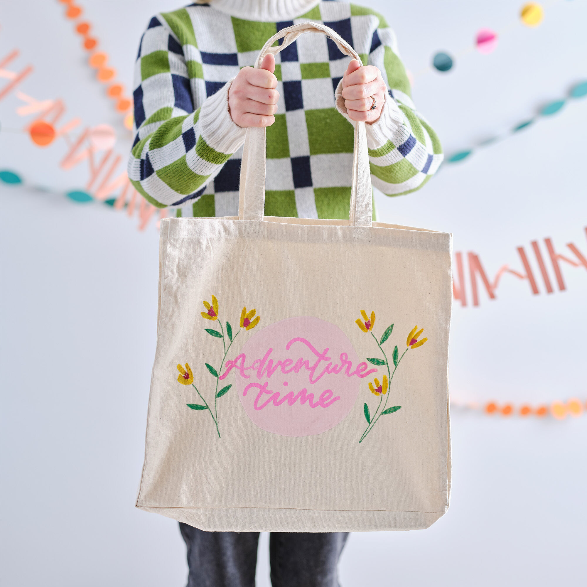 Large Canvas Tote Bag 43cm x 38cm x 10cm Hobbycraft