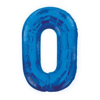 Extra Large Blue Foil 0 Balloon