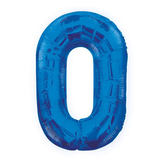 Extra Large Blue Foil 0 Balloon image number 1