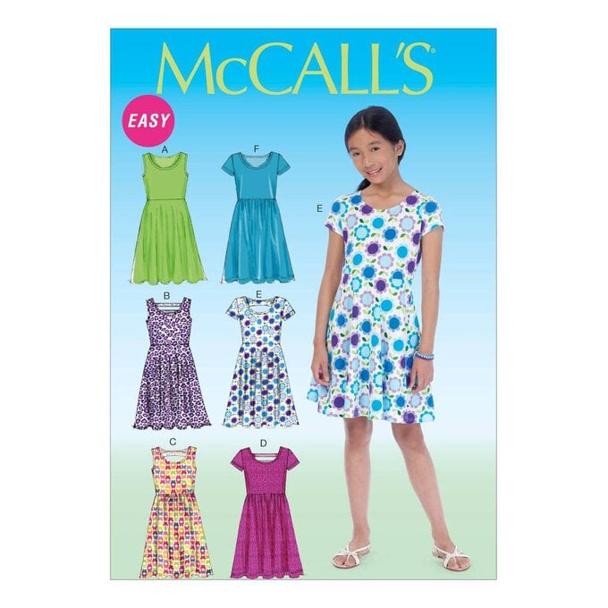 McCall’s Girls’ Dress Sewing Pattern M7079 (7-14) image number 1