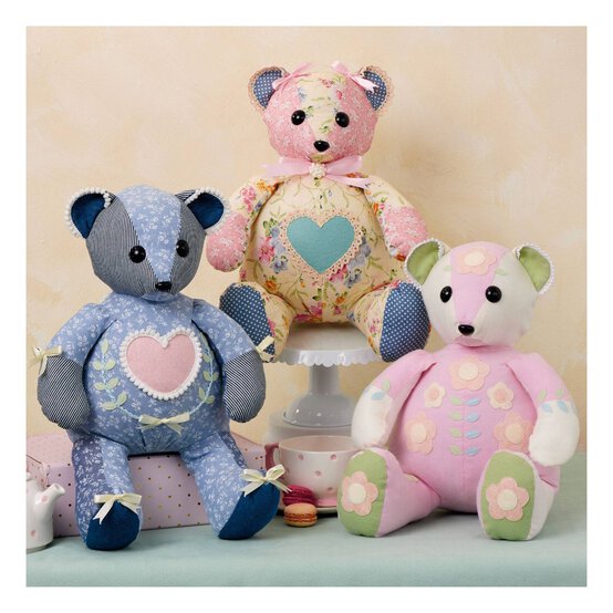 McCall’s Patchwork Plush Bears Sewing Pattern M8599 image number 2
