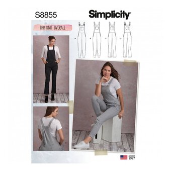 Simplicity Women's Overalls  Sewing Pattern S8855 (R5 14-22)