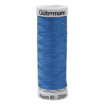 Gutermann Blue Sulky Rayon 40 Weight Thread 200m (1076)