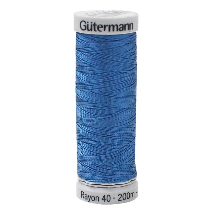 Gutermann Blue Sulky Rayon 40 Weight Thread 200m (1076) image number 1