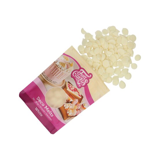 Funcakes White Deco Melts 1kg image number 3