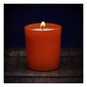 Orange Glass Frosted Candle  image number 1