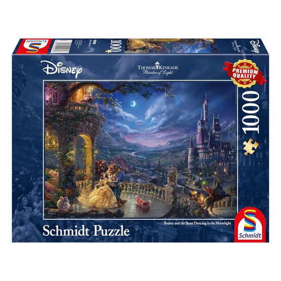 Schmidt Thomas Kinkade Disney Beauty and the Beast Jigsaw Puzzle 1000 Pieces image number 1