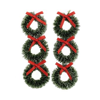 Green Wreath 3D Stickers 6 Pack