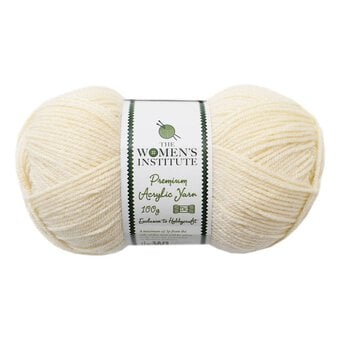 Women’s Institute Cream Premium Acrylic Yarn 100g