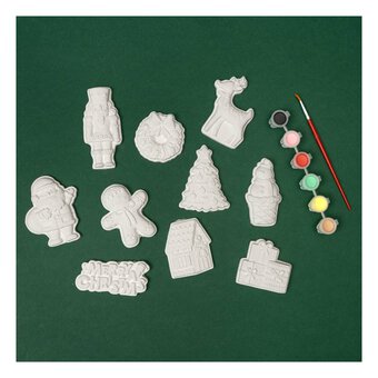 Paint Your Own Christmas Decorations Kit 10 Pack