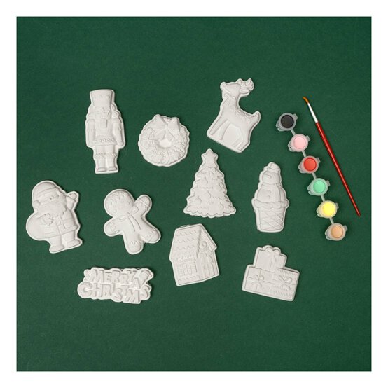 Paint Your Own Christmas Decorations Kit 10 Pack image number 1