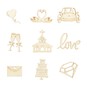 Papermania Mixed Wooden Wedding Shapes 45 Pack image number 2