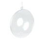 Flat Oval Fillable Plastic Bauble 11cm image number 1