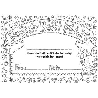 Free Mother's Day Certificate Download