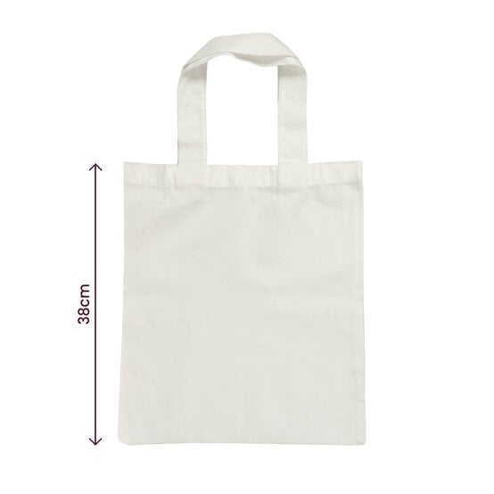 White Canvas Tote Bag 33cm x 38cm image number 4