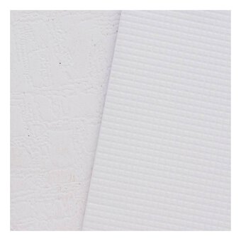 White Geometric Embossed Cards and Envelopes 5 x 7 Inches 8 Pack image number 2