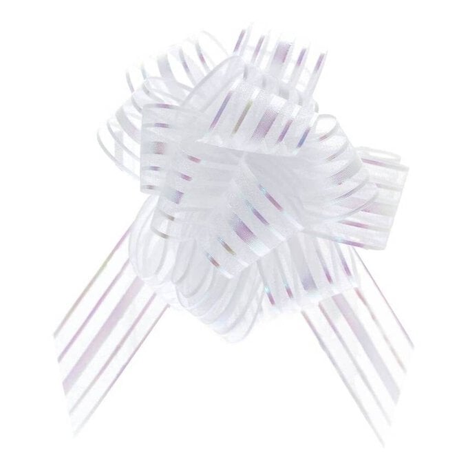 White Organza Pull Bow 3cm image number 1