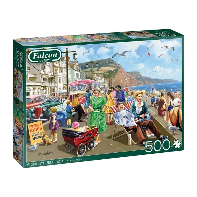 Falcon Sidmouth Seafront Jigsaw Puzzle 500 Pieces image number 1
