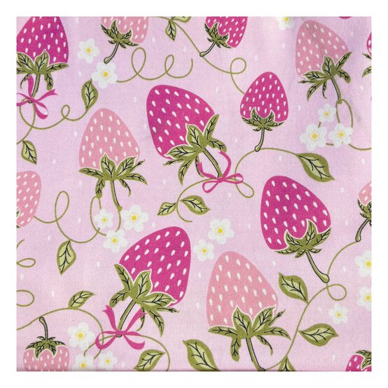 Strawberry Garden Cotton Spandex Fabric by the Metre image number 2