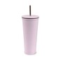 Rose Metal Cup with Straw image number 1