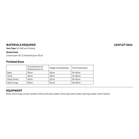 Knitcraft Bobble Hats for the Family Digital Pattern 0244 image number 2