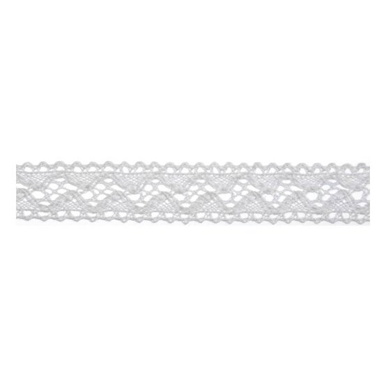 White Cotton Lace Wave Ribbon 18mm x 5m image number 1