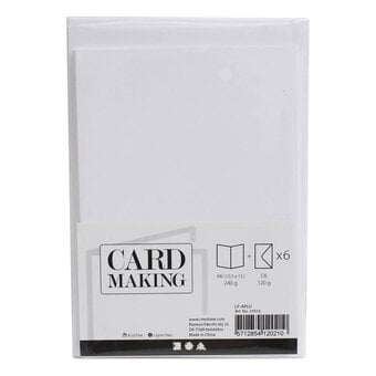 White Cards and Envelopes A6 6 Pack image number 2
